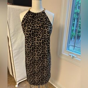 Michael Kors Animal Print Sheath Mini Dress